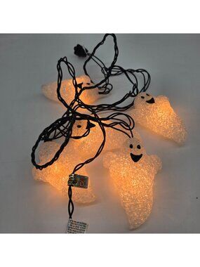 Ghost String Lights Halloween Decorations Spooky Indoor Or Outdoor Décor VTG